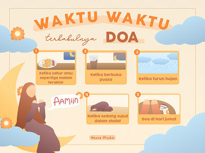 Waktu Terkabulnya Doa! design graphic design illustration vector