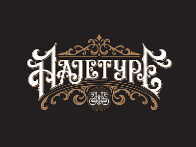 Hajetype Logo branding design handlettering lettering logo logotype ornament typeface typography vector victorian victorian style vintage vintage lettering