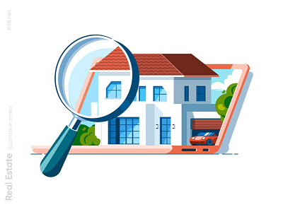 Buy or rent real estate illustration