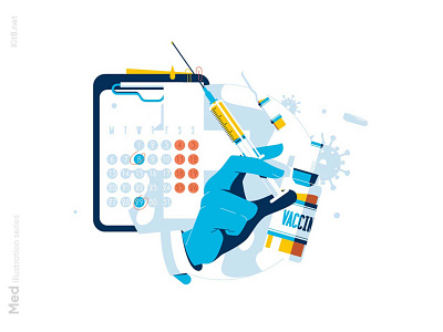 Antiviral vaccination illustration