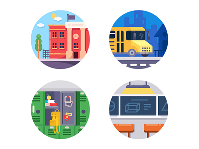 Education school icons college education flat illustration kit8 knowledge learning school study university vector