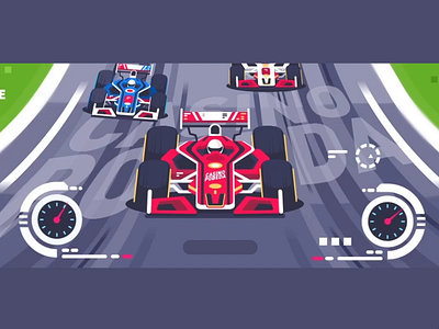 Race animation after effects animation car competition design drive explainer flat formula 1 front icon illustration kit8 race route vector video