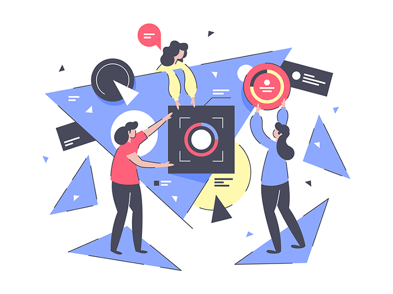 Application development process kit8 flat vector illustration setup distinctive smart designer process development application