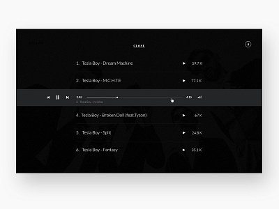 Music group-Play music music ui ux web web site