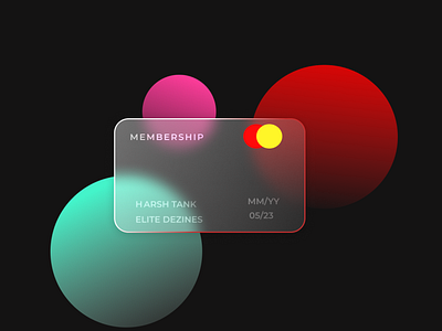 Glass Credit Mastercard concept