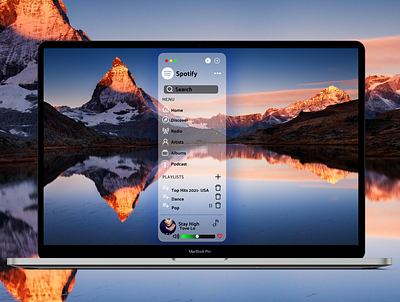 Spotify Side Navigation Bar UI Device:- MacBook Pro 16 inch 3d animation app branding design graphic design icon illustration logo motion graphics typography ui ux vector