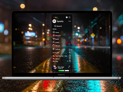 Spotify Side Navigation Bar UI Device:- MacBook Pro 16 inch 3d animation app branding design graphic design icon illustration logo motion graphics typography ui ux vector