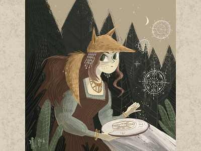 Fox - an embroiderer from a dark forest book storyteller