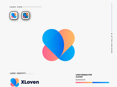 Modern logo design for XLoven.