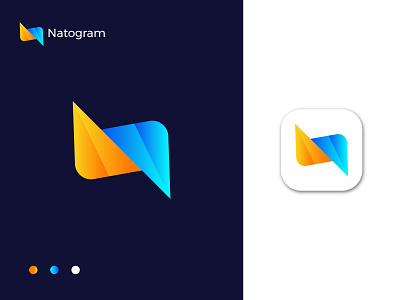 Modern letter logo for Natogram. app icon brand identiy branding design graphic design icon logo logoideas logowork modern logo