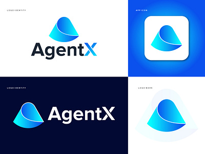 Modern logo for AgentX. app bestlogo branding design graphic design icon illustration lettter logo logo logo for tech company logodesign logoideas logowork modern logo