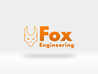 fox engineering logo for sale design flat icon illustration logo typography vector