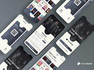 ticketlord - Ticket App Concept app city concerts design festival lifestyle metal mobile movies music obituary qr qr code sepultura sports ticket ticketlord tickets ui ux