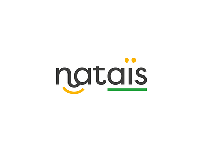 Nataïs branding industry logo popcorn smile type
