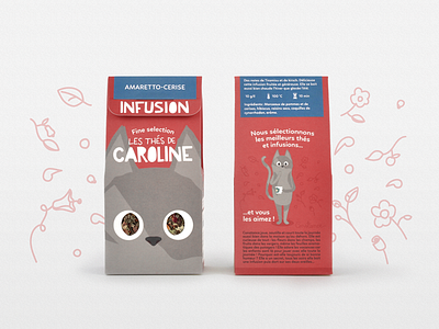 Les Thés de Caroline cat herbal packaging product tea
