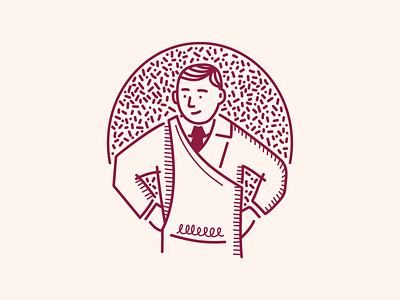 Boucher butcher butchery character illustration logo logotype