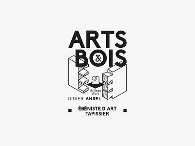 Art & Bois artisan carpenter enebiste logo logotype stamp tapissier wood