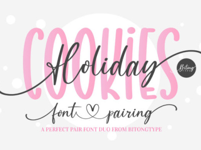 Holiday Cookies Font design fontdesign fonts handmade illustration logo newfont tranding typography ui