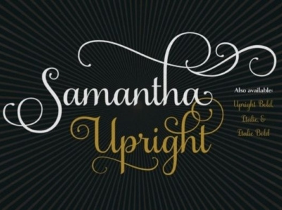 Samantha Upright Script Font design fontdesign fonts handmade illustration logo newfont tranding typography ui