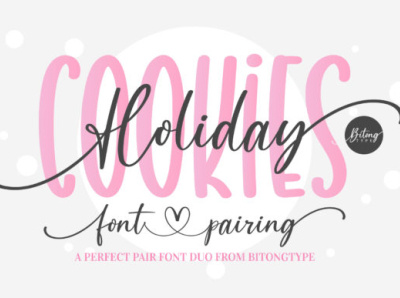Holiday Cookies Font design fontdesign fonts handmade illustration logo newfont tranding typography ui