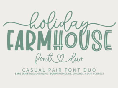 Holiday Farmhouse Font design font fontdesign fonts handmade illustration logo newfont tranding typography ui