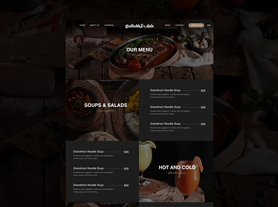 Online Food Website design graphic design webdesign