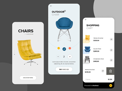Online Shopping Chair branding design graphic design ui ux webdesign