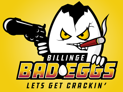 Billinge Bad Eggs eggs illustration illustrator logo sports team logo