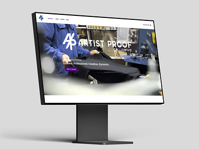 Artist Proof Collective UI branding design digital design screenprinting uxui web design web development wordpress