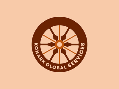 KONARK GLOBAL SERVICES branding design graphic design illustration logo typography vector
