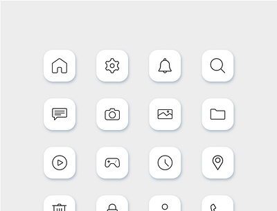 App & Web Icon Set (Line) custom icons flat icons graphic design icon design icon set icons minimal icons