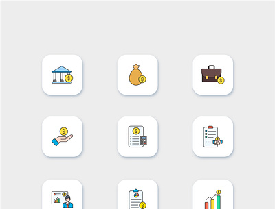 Finance Icon Set custom icons flat icons graphic design icon icon design icon set icons vector icon