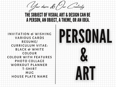 Design for Personal need branding design typography