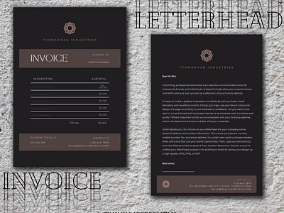 Invoice | Letterhead Design branding design graphic design invoice letterhead logo presentation typography