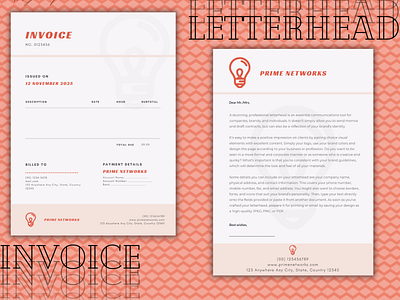 Invoice | Letterhead Design branding design graphic design invoice letterhead logo presentation typography