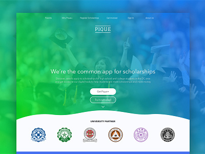 Pique - Landing Page + Other pages