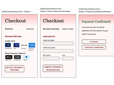 Credit Card Checkout colors creditcardform dailyui design form ui uiux userexperience userinterface webdesign