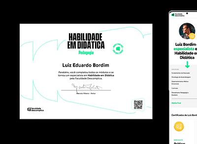 Descomplica College Micro-Certificate brazil college descomplica diploma education faculdade graphic design learning lms ui ux uxdesign