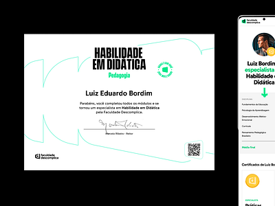 Descomplica College Micro-Certificate brazil college descomplica diploma education faculdade graphic design learning lms ui ux uxdesign