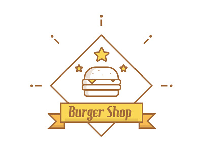 Burger Vintage Logo burger food food industry logo logos restaurant retor trucks vintage