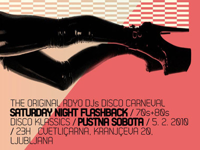 Disco retro design flyer music