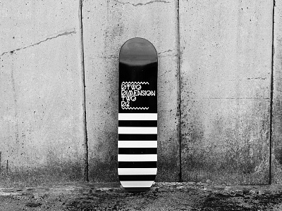 Dimension Two Skate bw design pattern product skate skateboard