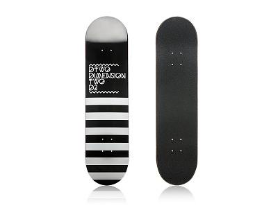 Dimension Two Skate bw design pattern product skate skateboard