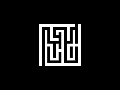 Had font identity labyrinth logo maze typography