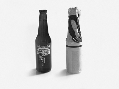 Bad day is a good beer day beer branding bw identity minimal