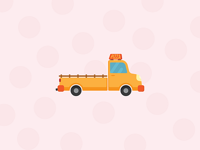 Pizza Delivery Truck aaronellis aaronjellis car daily design delivery design design challenge illustration illustrator pizza transportation truck utah vector vehicle