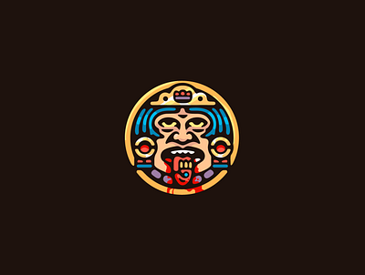 Thirsty sun azteca badge badgedesign blood dead design designmexican illustration mexican mexico sun vector