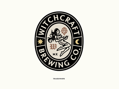 Witchcraft badge beer brewing illustration illustrator magic moon sun tarot wicca witch
