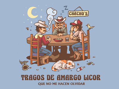 Tragos de Amargo Licor cantina crying design dog illustration illustrator mexico photoshop vector