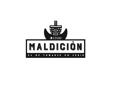 Maldicion horn ilustrator logo maldicion mezcal